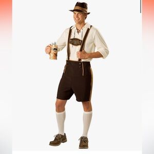 Brown Lederhosen Costume with Suspenders